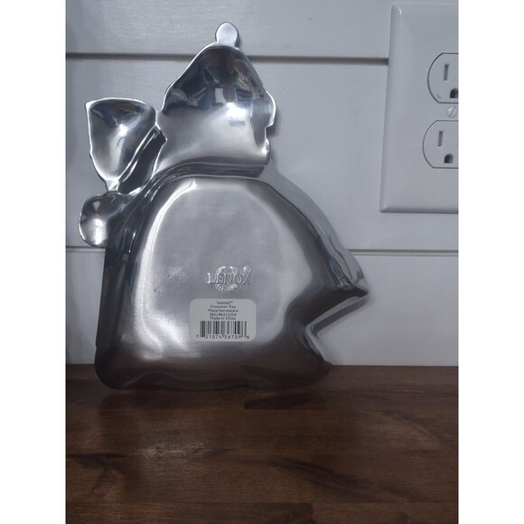 Lenox Yuletide Metal Serveware Snowman Shape Tray Snow Man Serving Holiday - Picture 5 of 6